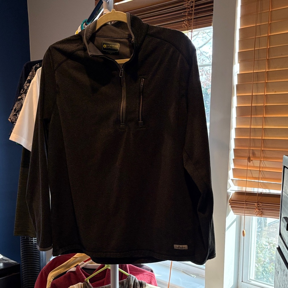 G.H. Bass & Co. Black Quarter-Zip Pullover